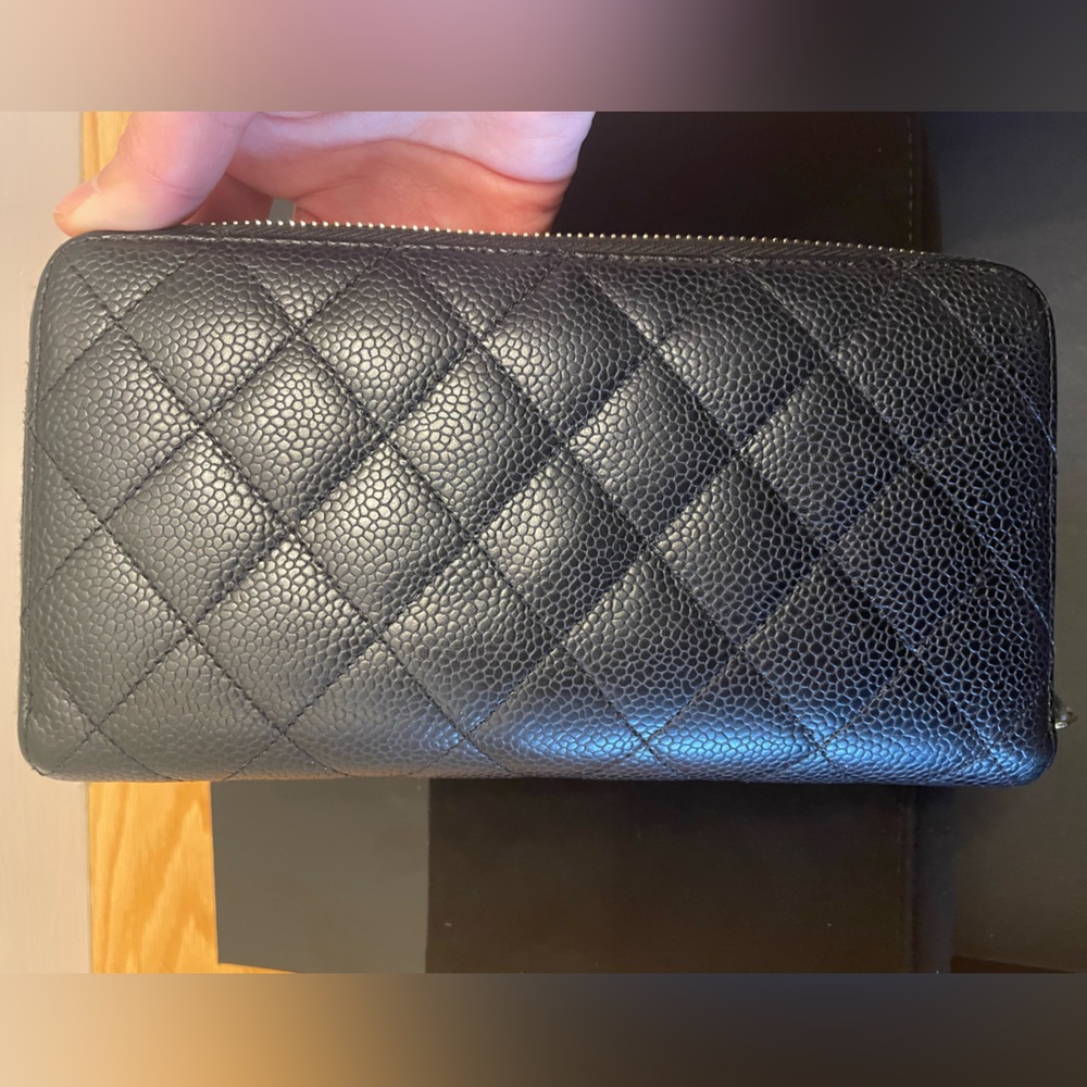 Chanel quilted caviar zipped long wallet- full set - Picture 12 of 12